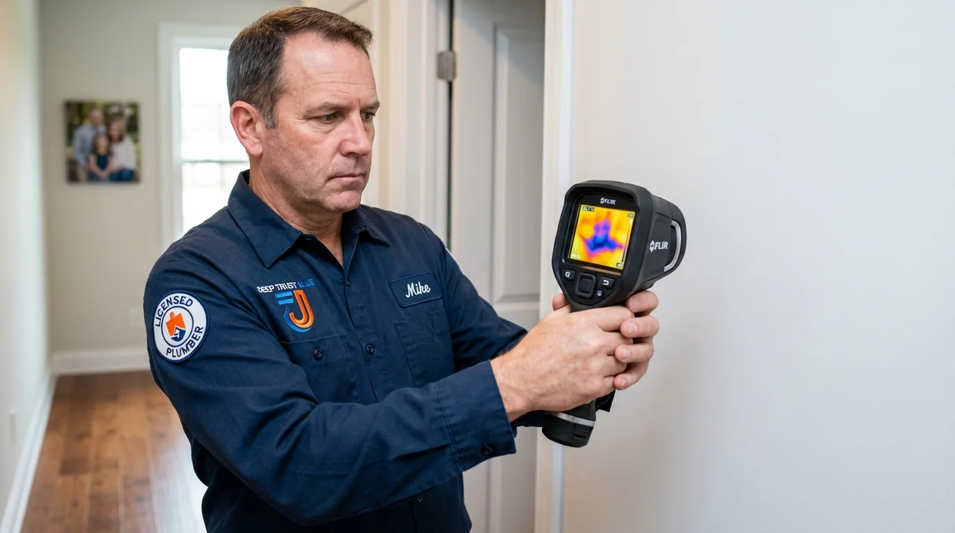 Thermal imaging leak detection by Johns Plumbing LLC in Senoia